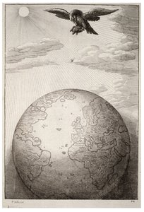 De schildpad en de adelaar. Staat 1 door Wenceslaus Hollar